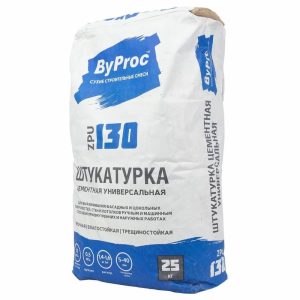 Штукатурка цементная стандартная ByProc 25кг — изображение 1