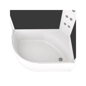 Душевая кабина Domani-Spa Delight 128 Slim R high 1200*800*2180, тонированное стекло, задняя черная стеклянная панель — изображение 3