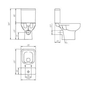 Унитаз напольный компакт безободковый Cersanit COLOUR Clean On S-KO-COL011-3/5-COn-DL-w — изображение 5