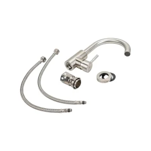 Смеситель для кухни Gota Rocio Steel с высоким изливом d35, нержавеющая сталь 103311-GOTA — изображение 9