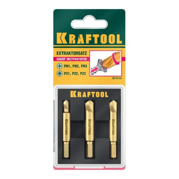 Набор экстракторов (3шт) Kraftool 26770-Н3 - фото 2