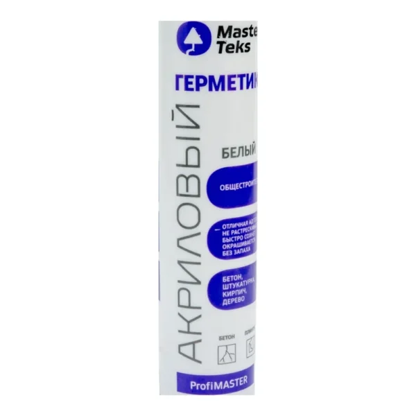 Герметик акрил. Master Teks общестр. белый 290мл. - фото 1