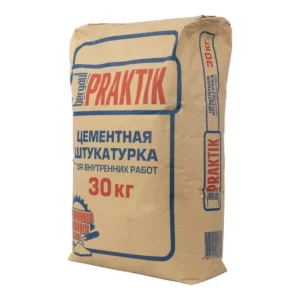 Штукатурка Praktik цементная для внут.работ, 30кг - главное фото