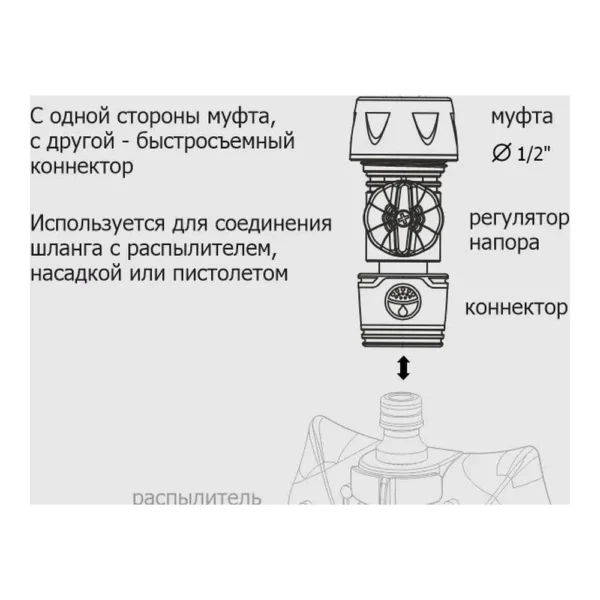 Коннектор муфта 1/2" (5004) Урожайная сотка - фото 1