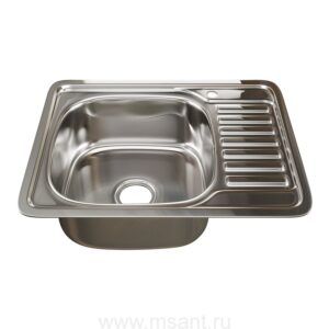 Мойка врез. MIXLINE 50х65 (0,8) лев. 3.1/2" с сифоном