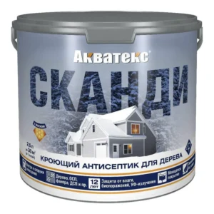 Антисептик д/дерева Акватекс Сканди Лакрица 2,5л. - главное фото