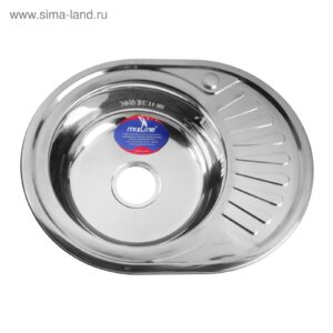 Мойка врез. MIXLINE 45х57 (0,8) прав. 3.1/2" с сифоном