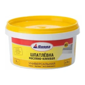Шпатлевка Диола-001 масляно-клеевая универсальная. 1кг - фото 1