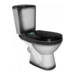 Унитаз-компакт Rosa Комфорт черный, косой выпуск - фото 1