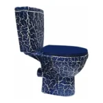 Унитаз-компакт Rosa Рио синий кракелюр - фото 1